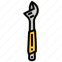 adjustable, wrench, tool, repair, garage, improvement