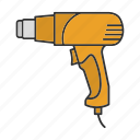 heat gun, tool, air dryer, construction, paint remover 