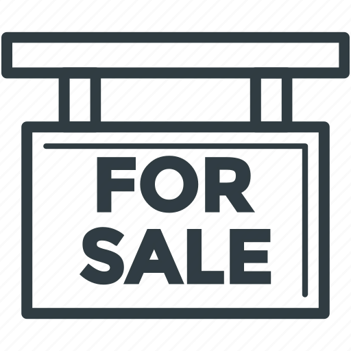 For sale sign, hanging sign, placard, real estate sign, sale banner icon - Download on Iconfinder