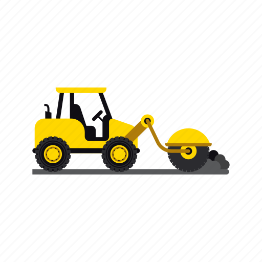 Asphalt, construction, heavy, roller, transportation, truck, vehicle icon - Download on Iconfinder