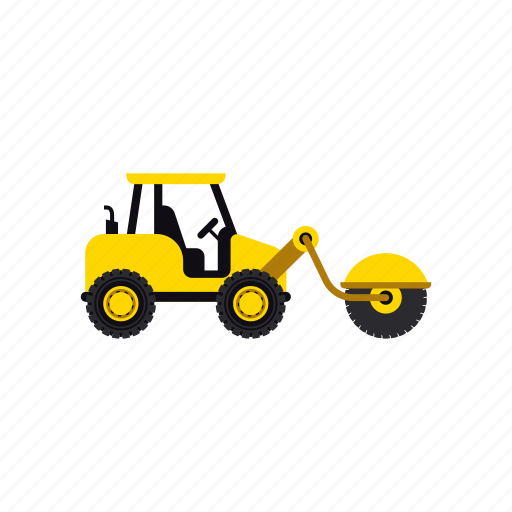 Asphalt, construction, heavy, roller, transportation, truck, vehicle icon - Download on Iconfinder