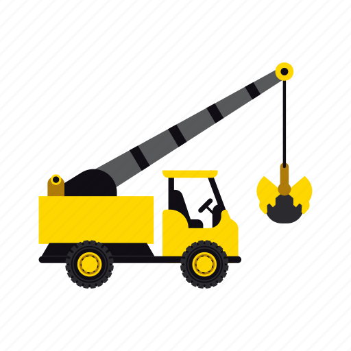 Construction, crane, heavy, lifter, transportation, truck, vehicle icon - Download on Iconfinder