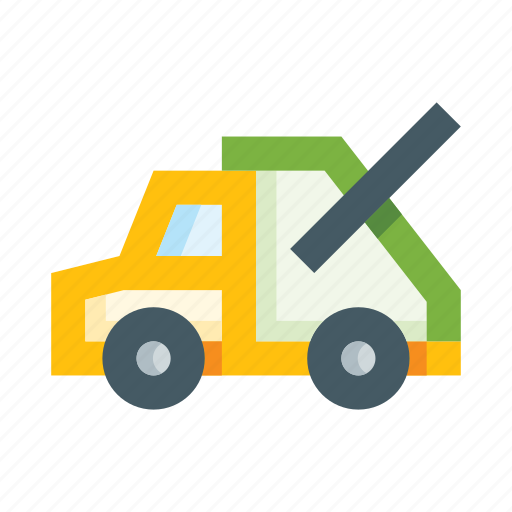 Truck, construction, equipment, machine, vehicle, garbage, transport icon - Download on Iconfinder
