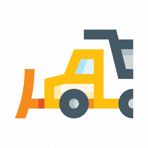 Construction, equipment, machine, transport, snow plow, truck, vehicle icon - Download on Iconfinder