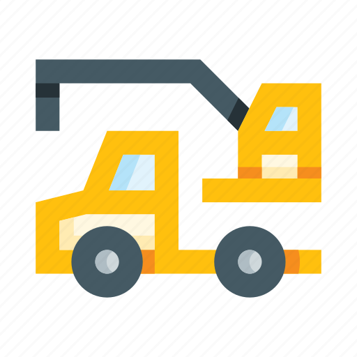 Truck, crane, construction, equipment, machine, evacuator, tow truck icon - Download on Iconfinder