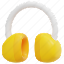 headphones, construction, headphone, equipment, protective, safety, protection, 3d