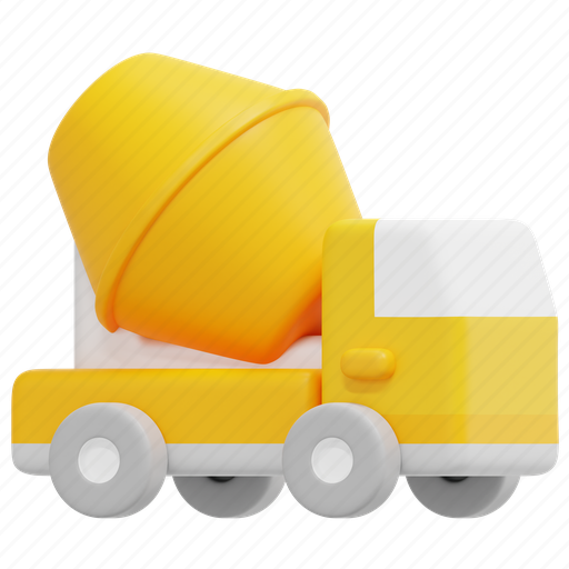 Concrete, truck, construction, cement, mixer, transport, vehicle icon - Download on Iconfinder