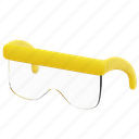 glasses, construction, safety, security, protection, safe, equipment, 3d