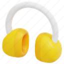 headphones, construction, headphone, equipment, protection, protective, safety, 3d