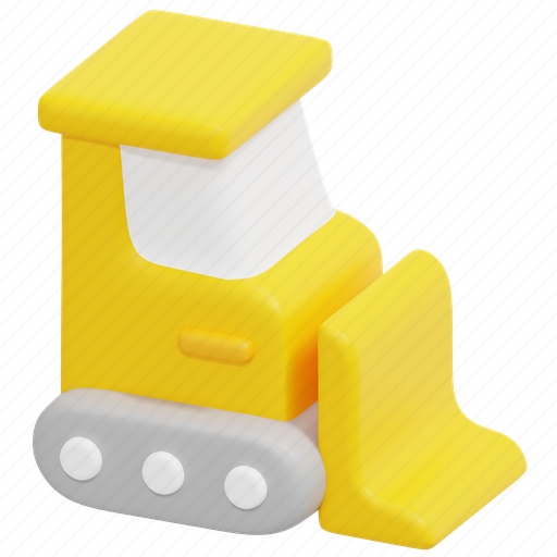 Bulldozer, construction, excavator, vehicle, transportation, transport, tractor icon - Download on Iconfinder