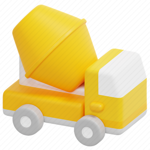 Concrete, truck, construction, vehicle, cement, mixer, transport icon - Download on Iconfinder