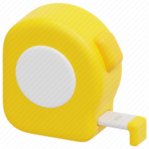 Tape, measure, construction, measuring, tool, measurement, 3d icon - Download on Iconfinder