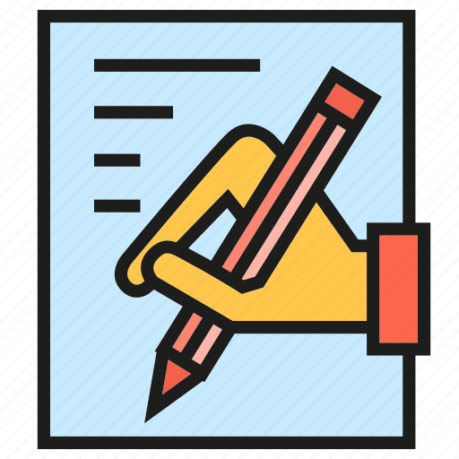 Agreement, contract, document, hand, pencil, writing icon - Download on Iconfinder