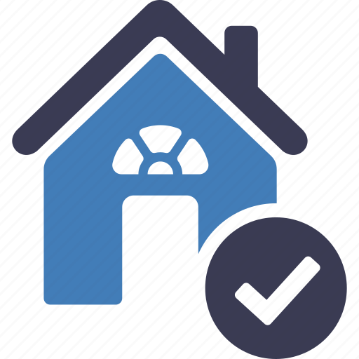Home, estate, real estate, house, residential, apartment, check icon - Download on Iconfinder