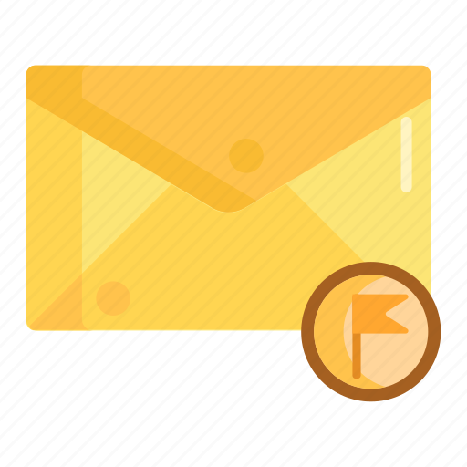 Flag, flag mail, flagged, flagged email, flagged mail, important email, mail icon - Download on Iconfinder