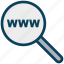contact, web, search, magnifier, find, website 