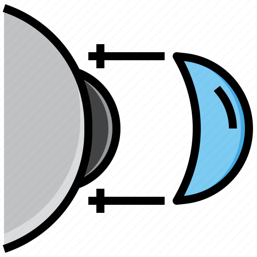 Diameter, eye, lens, optical icon - Download on Iconfinder