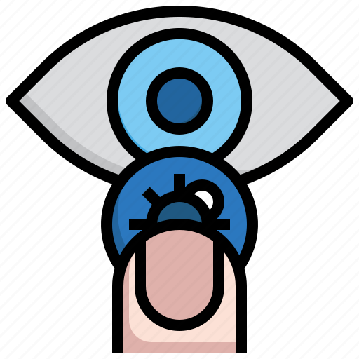 Putting, insert, optical, eye, contact lens icon - Download on Iconfinder