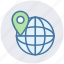 direction, globe, map, map pin, world, world location, world map 