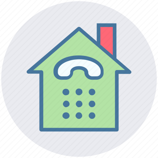 Building, call service, connection, home, house, receiver, telephone icon - Download on Iconfinder