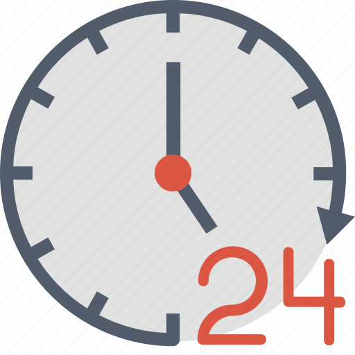 Hours, 24 7, clock, schedule, time, working icon - Download on Iconfinder