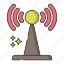 cell tower, network, receiver, signal, transmission 