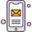 mail, message, mobile, phone 