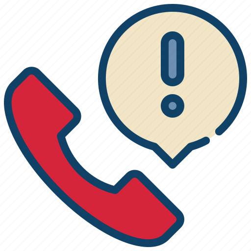 Exclamation, warning, telephone, contact, customer icon - Download on Iconfinder
