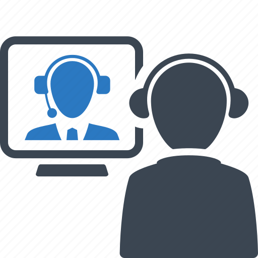 Interview, technical support, call, video conference icon - Download on Iconfinder