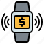 smart, watch, wristwatch, payment, fincance, credit, card, finance, cash 