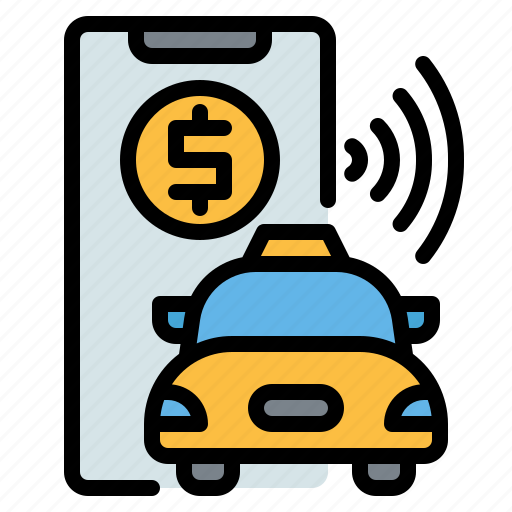 Online, payment, taxi, smartphone, contactless, device icon - Download on Iconfinder