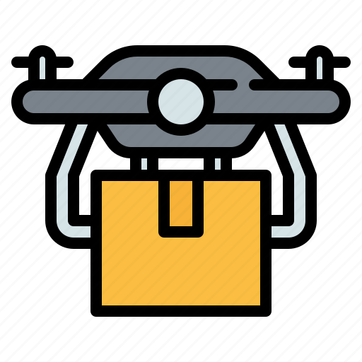 Quadcopter, delivery, service, drone, logistic, shipping, box icon - Download on Iconfinder