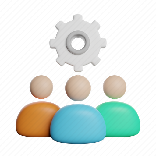 Collaboration, front, cooperation, team, teamwork, group 3D illustration - Download on Iconfinder