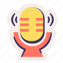 podcast, microphone, audio, voice, broadcast, record