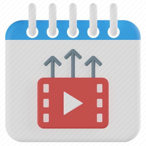 Publishing date, publishing schedule, publishing, video content, video, schedule, date icon - Download on Iconfinder