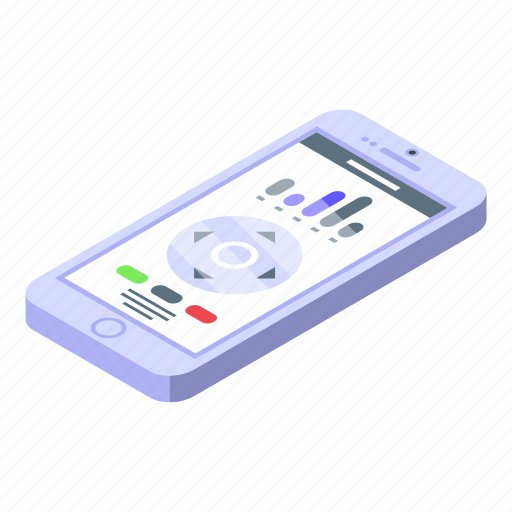 Smartphone, control, isometric icon - Download on Iconfinder