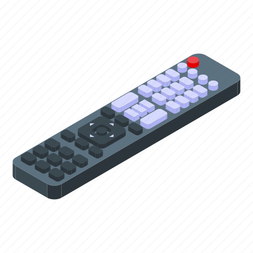 Tv, remote, control, isometric icon - Download on Iconfinder