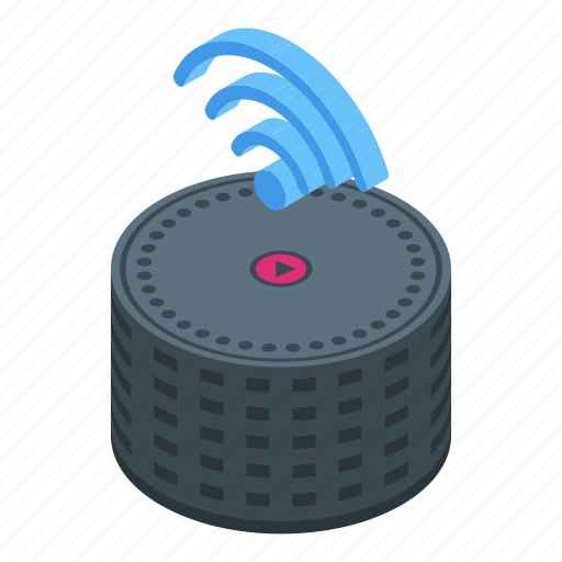 Smart, speaker, control, isometric icon - Download on Iconfinder