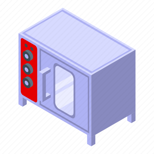 Convection, oven, cooking, isometric icon - Download on Iconfinder