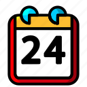 icon, color, calendar, schedule, date, clock