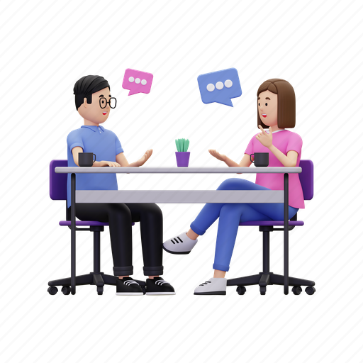 Conversation, dialogue, speech, talk, comment, communication, discussion 3D illustration - Download on Iconfinder