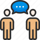 communication, conversation, dialogue, discussion, interview, people, talk