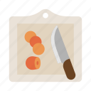 chop, cut, food, kitchen, cooking, restaurant, tool, knive, cutting board
