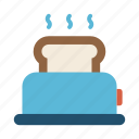 toaster, bread, toast, kitchen, cooking, appliance, bakery, food, sandwich, breakfast