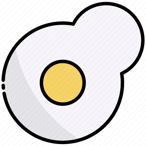 Fried, egg, fried egg, egg-frying, breakfast, cooking icon - Download on Iconfinder