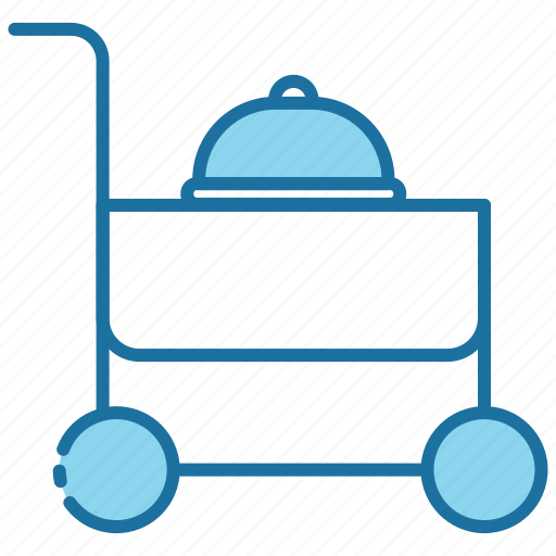 Serving, cart, serving cart, trolley, food, restaurant icon - Download on Iconfinder