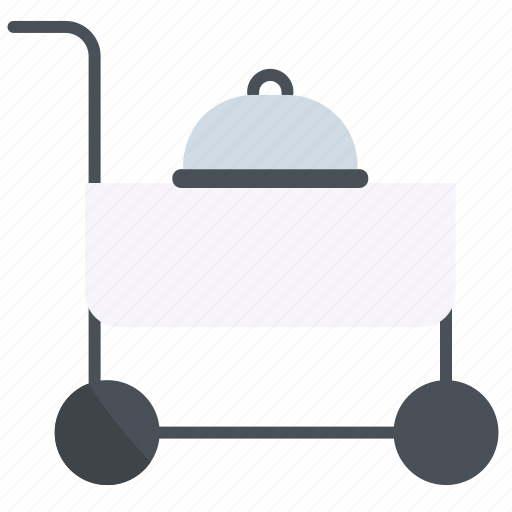 Serving, cart, serving cart, trolley, food, restaurant icon - Download on Iconfinder