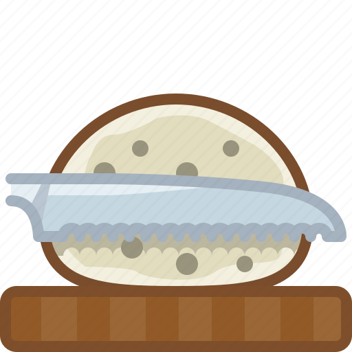 Bread, chopping board, cooking, cutting, kitchen, knife icon - Download on Iconfinder
