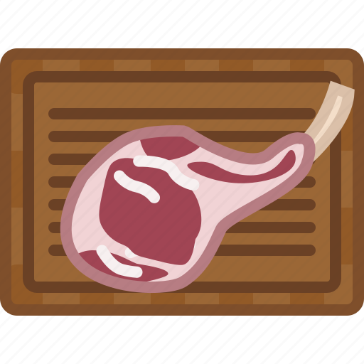 Chopping board, cooking, cutting, food, kitchen, meat icon - Download on Iconfinder