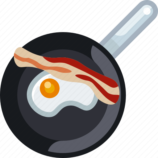 Cooking, egg, frying, ham, kitchen, pan icon - Download on Iconfinder
